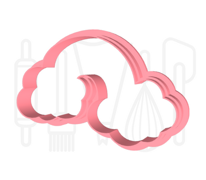 Regenboog met wolken uitsteker + stempel  - 3D geprint