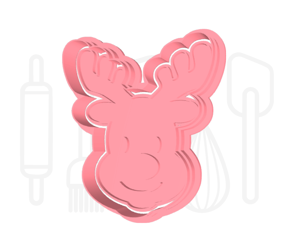 Rendier uitsteker + stempel - 3D geprint