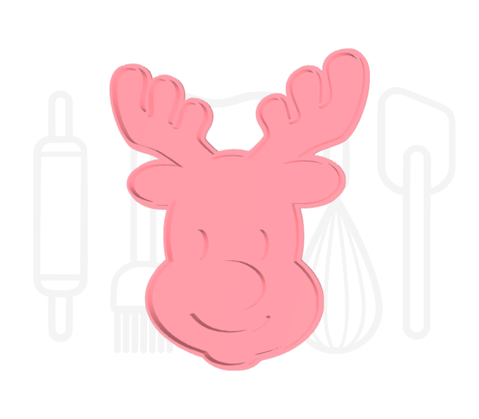 Rendier uitsteker + stempel - 3D geprint