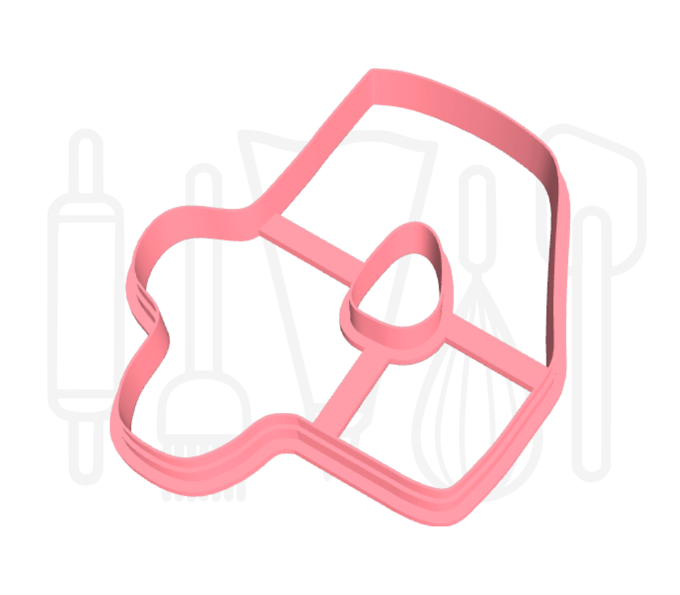 Cijfer 4 uitsteker - rond - 3D geprint
