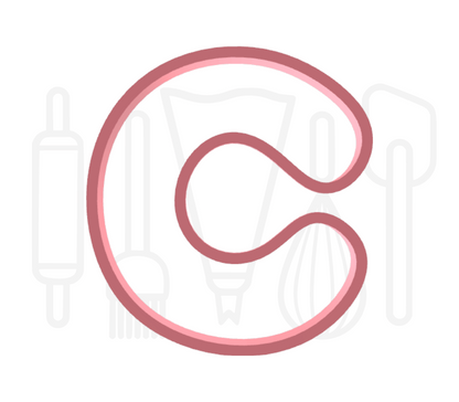 Letter C uitsteker - rond - 3D geprint