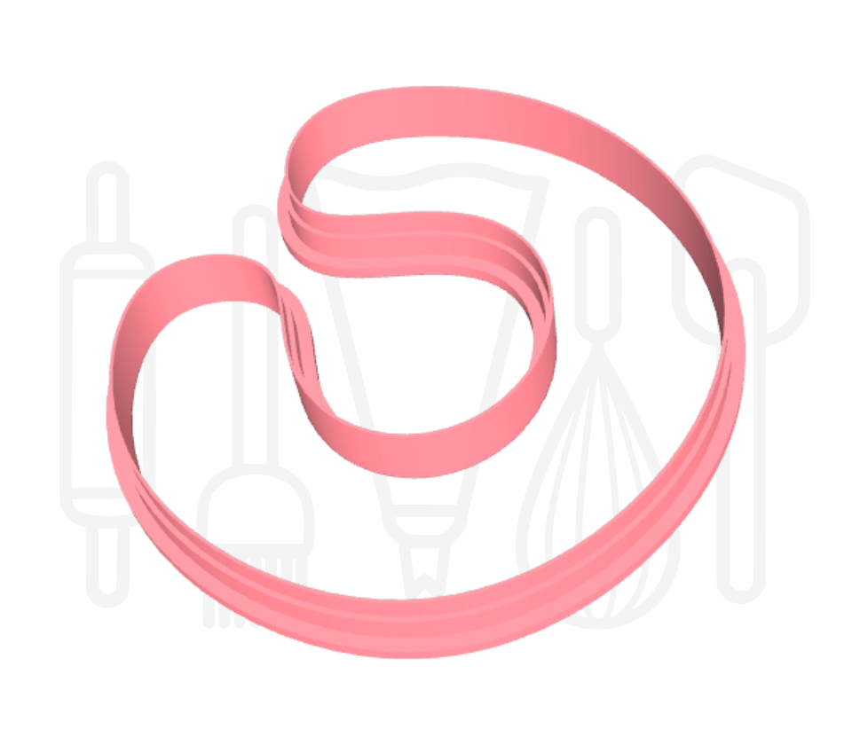 Letter C uitsteker - rond - 3D geprint