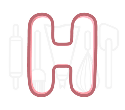 Letter H uitsteker - rond - 3D geprint