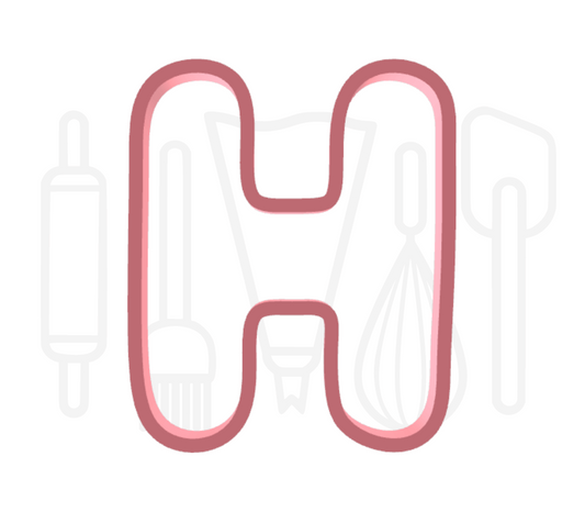 Letter H uitsteker - rond - 3D geprint