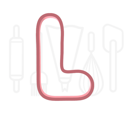 Letter L uitsteker - rond - 3D geprint