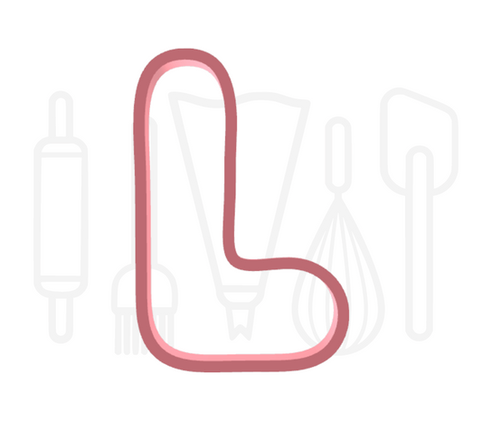 Letter L uitsteker - rond - 3D geprint