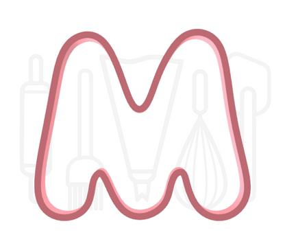 Letter M uitsteker - rond - 3D geprint