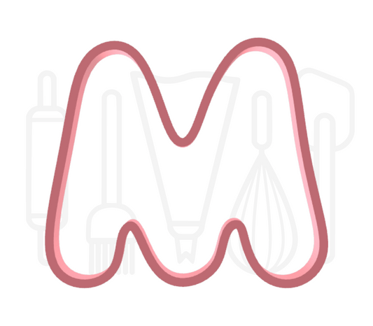 Letter M uitsteker - rond - 3D geprint
