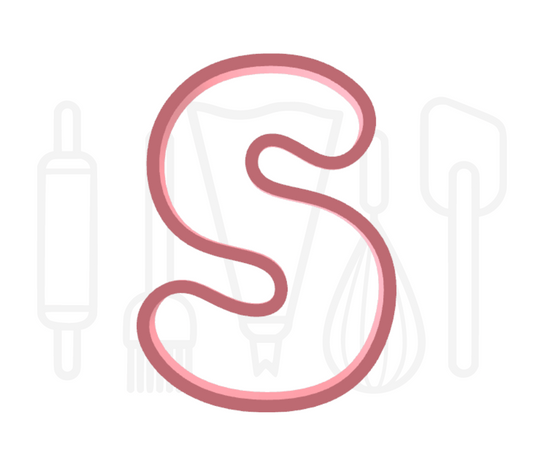 Letter S uitsteker - rond - 3D geprint