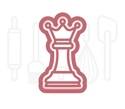Schaak koningin uitsteker + stempel - 3D-geprint