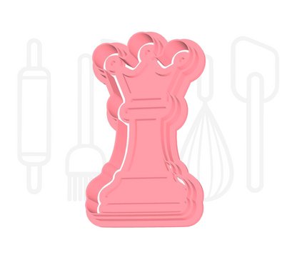 Schaak koningin uitsteker + stempel - 3D-geprint