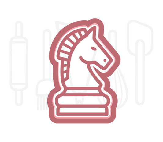 Schaak paard uitsteker + stempel - 3D-geprint