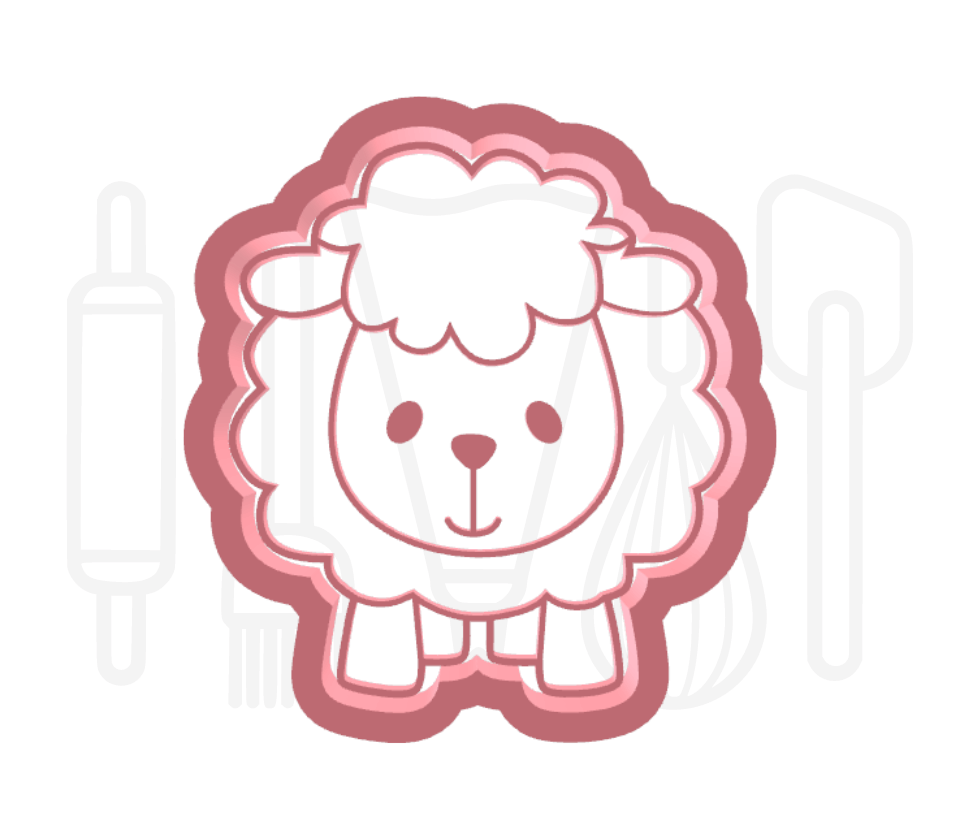 Schaap uitsteker + stempel - 3D geprint