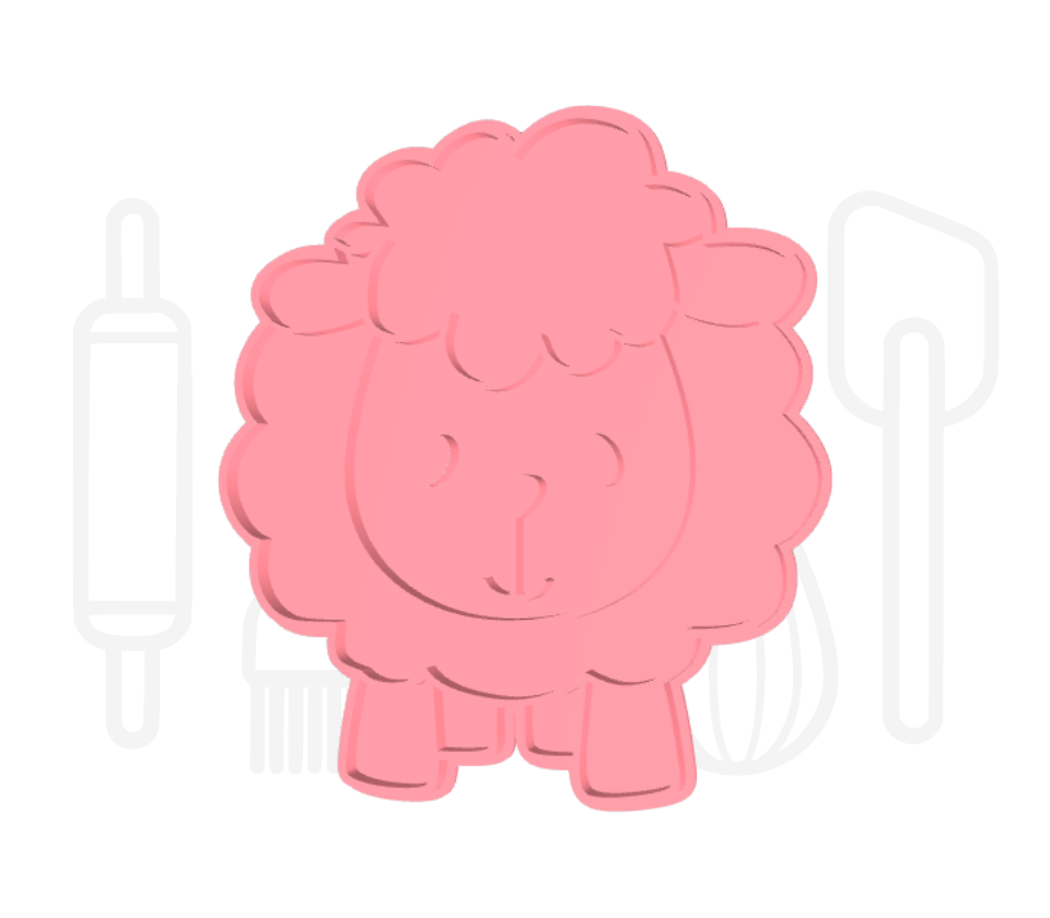 Schaap uitsteker + stempel - 3D geprint