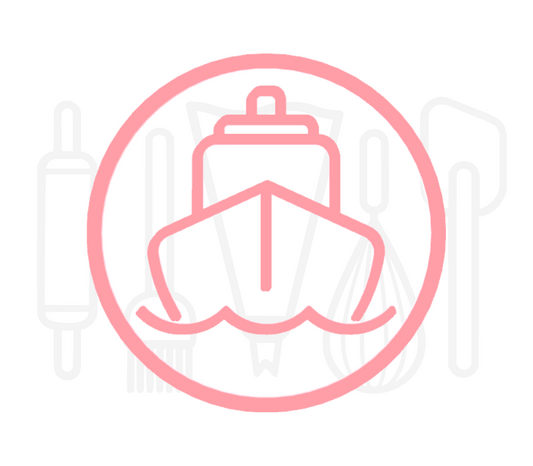 Fondant stempel Schip - 3D Geprint