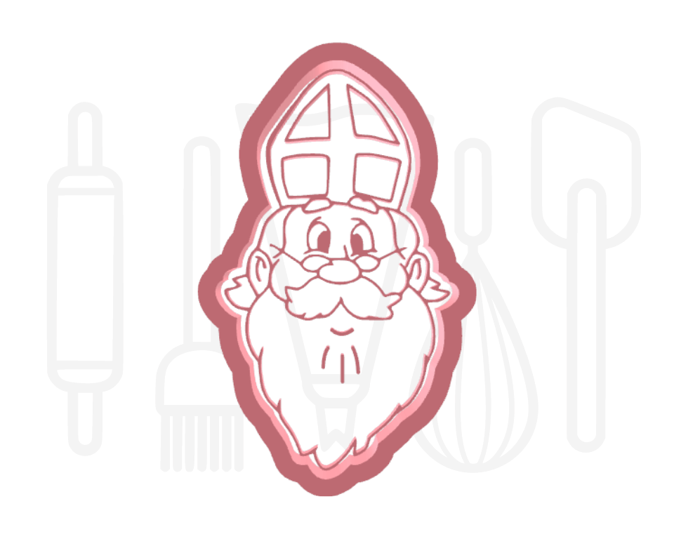 Sinterklaas uitsteker + stempel - 3D geprint