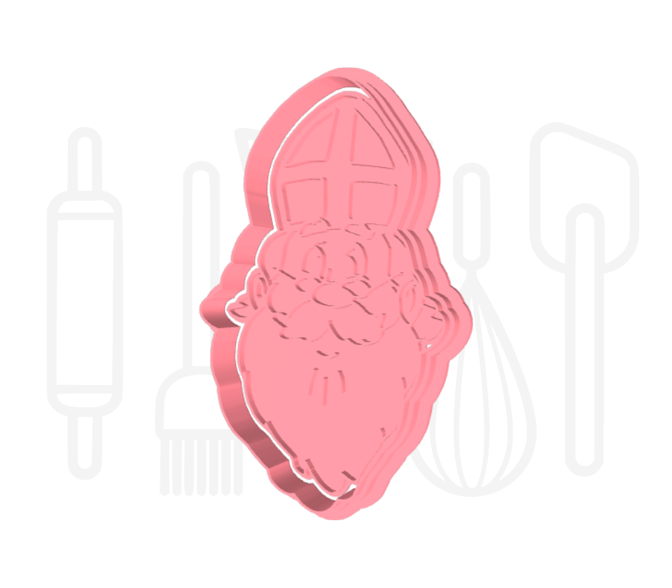 Sinterklaas uitsteker + stempel - 3D geprint
