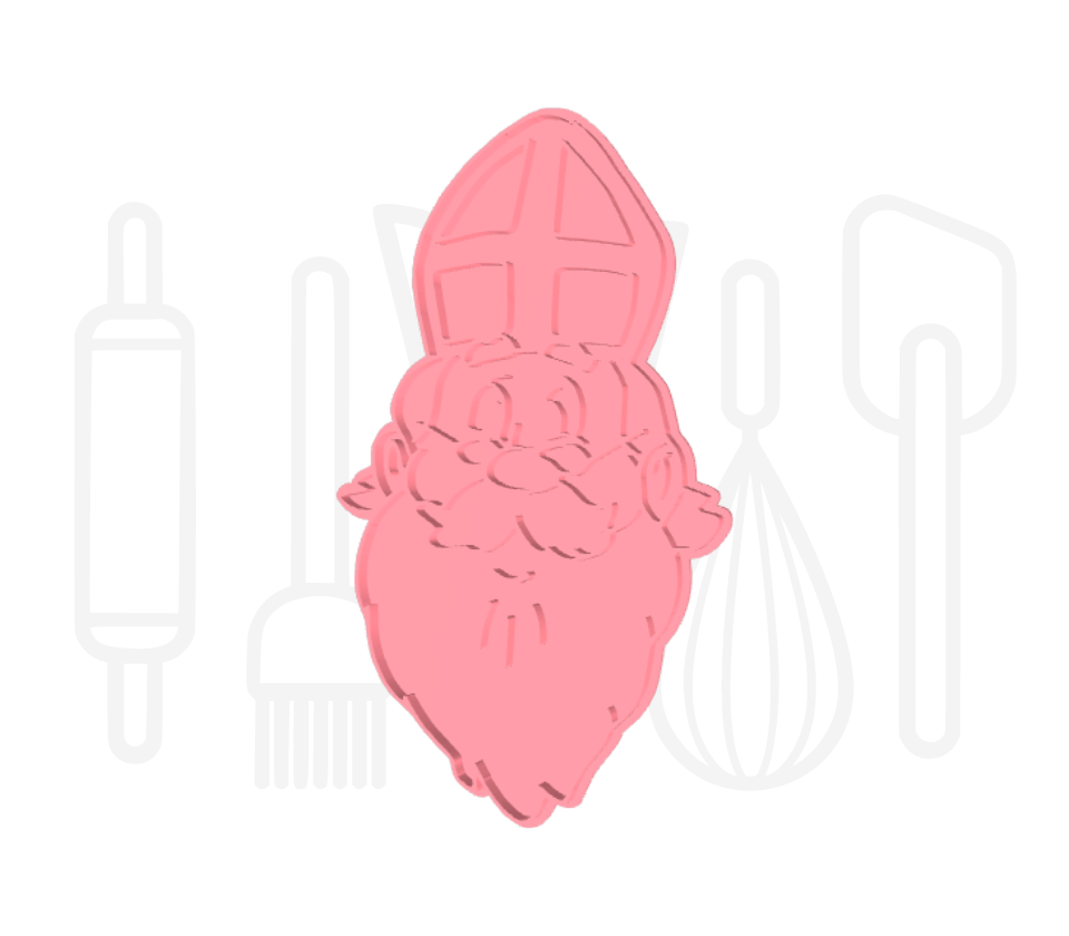 Sinterklaas uitsteker + stempel - 3D geprint