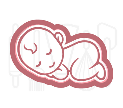 Slapende baby uitsteker + stempel - 3D-geprint