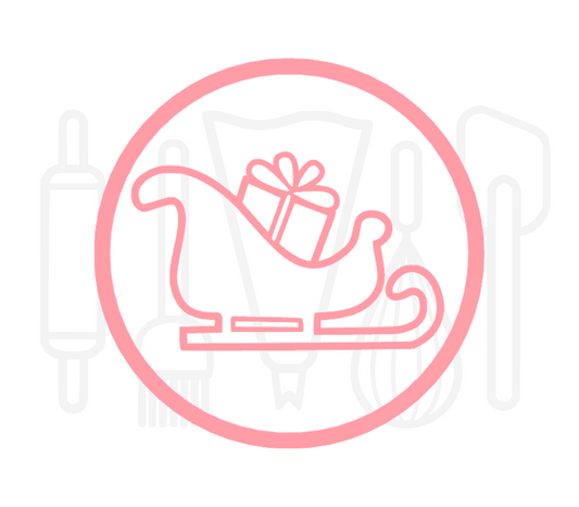 Fondant stempel Kerstslee - 3D Geprint
