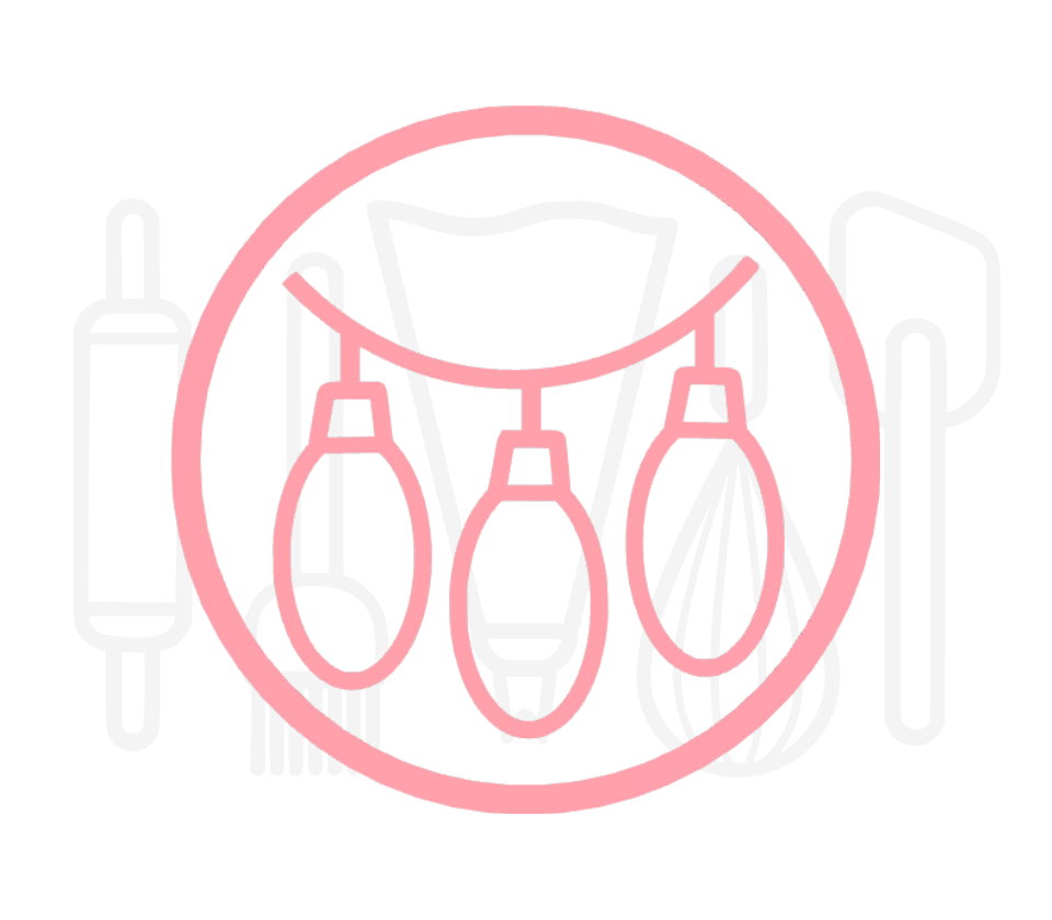 Fondant stempel Licht slinger - 3D Geprint