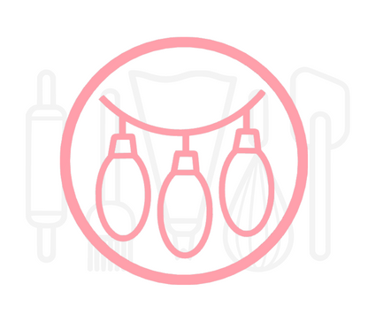 Fondant stempel Licht slinger - 3D Geprint