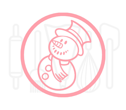 Fondant stempel Sneeuwpop met hoed - 3D Geprint