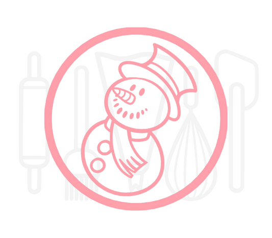 Fondant stempel Sneeuwpop met hoed - 3D Geprint