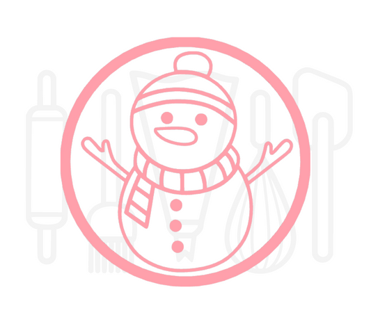 Fondant stempel Sneeuwpop met muts - 3D Geprint