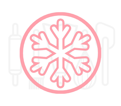 Fondant stempel Sneeuwvlok - 3D Geprint