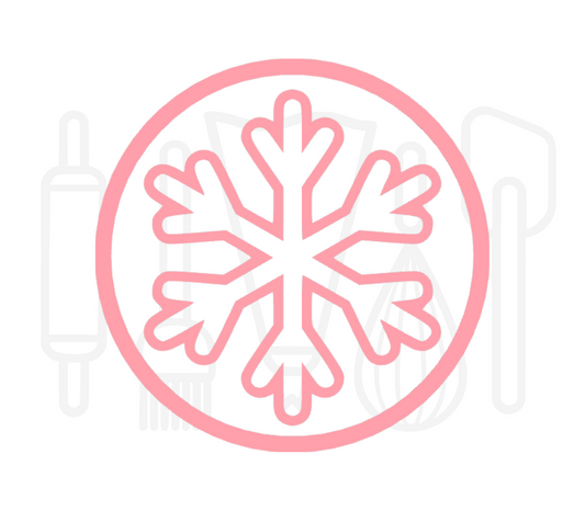 Fondant stempel Sneeuwvlok - 3D Geprint
