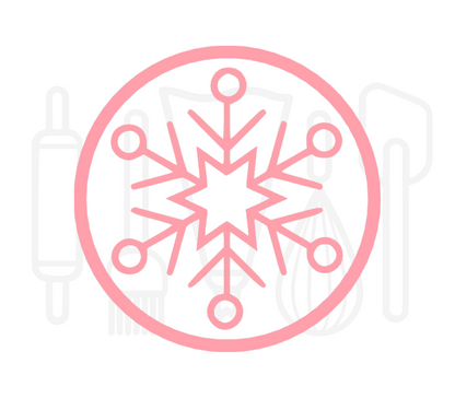 Fondant stempel Sneeuwvlok 2 - 3D Geprint