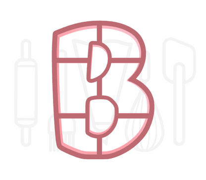 Letter B uitsteker - Speels - 3D geprint
