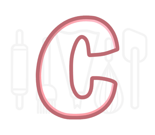 Letter C uitsteker - Speels - 3D geprint