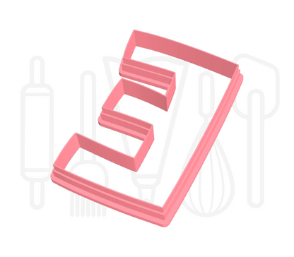 Letter E uitsteker - Speels - 3D geprint