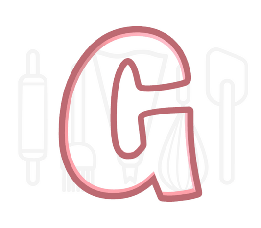 Letter G uitsteker - Speels - 3D geprint