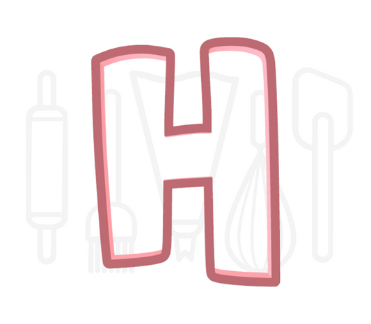 Letter H uitsteker - Speels - 3D geprint