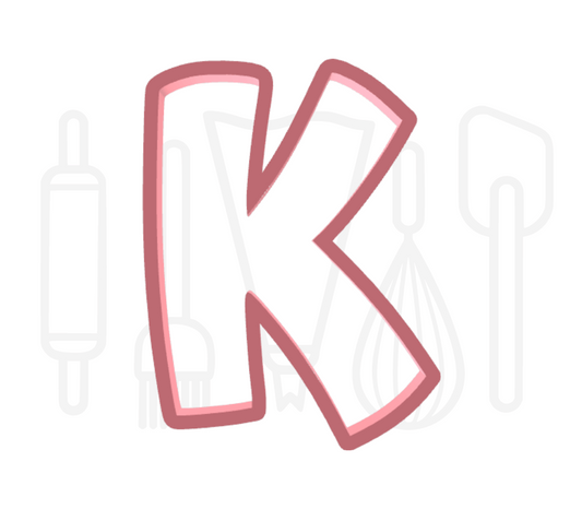 Letter K uitsteker - Speels - 3D geprint