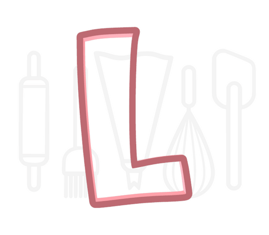Letter L uitsteker - Speels - 3D geprint