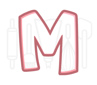 Letter M uitsteker - Speels - 3D geprint