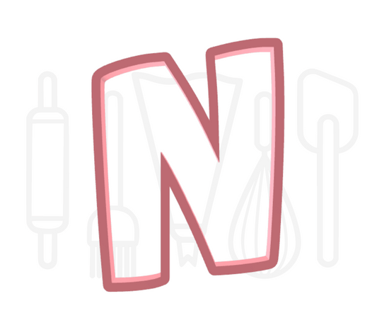 Letter N uitsteker - Speels - 3D geprint