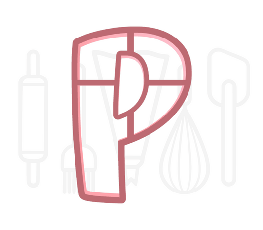 Letter P uitsteker - Speels - 3D geprint