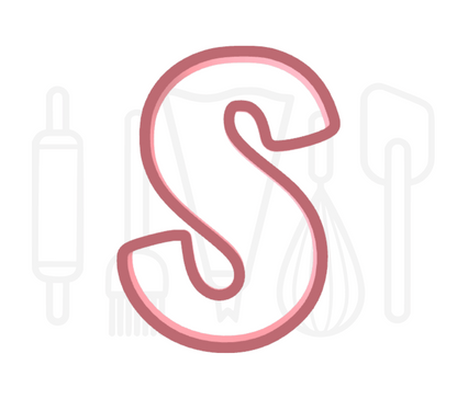 Letter S uitsteker - Speels - 3D geprint