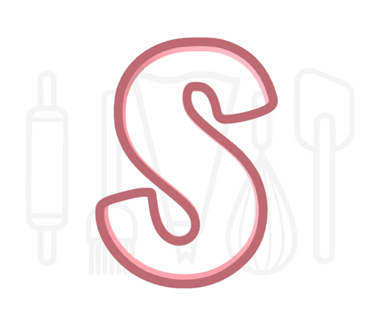 Letter S uitsteker - Speels - 3D geprint