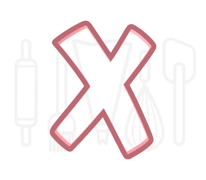 Letter X uitsteker - Speels - 3D geprint