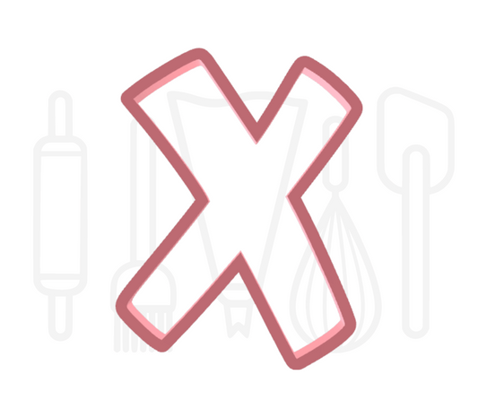 Letter X uitsteker - Speels - 3D geprint