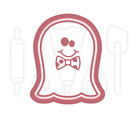 Spook met strik uitsteker + stempel - 3D-geprint