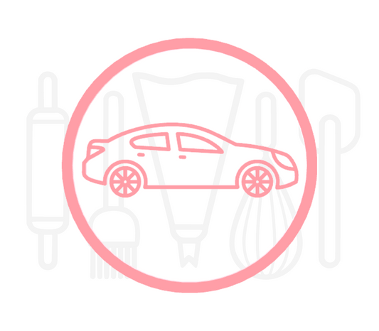Fondant stempel Sportauto - 3D Geprint