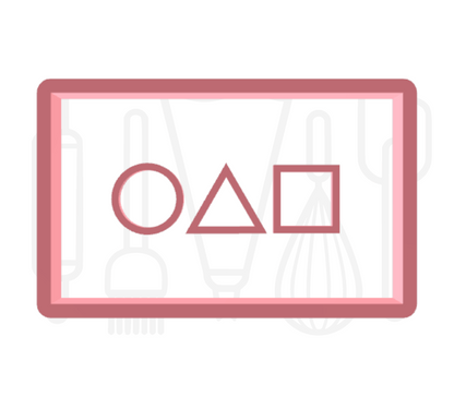 Squid game uitnodiging uitsteker + stempel - 3D geprint