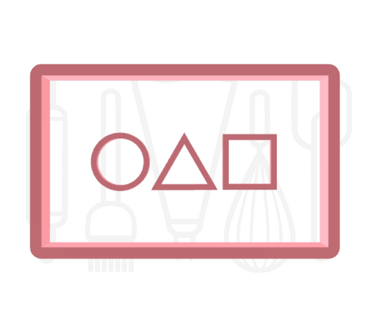 Squid game uitnodiging uitsteker + stempel - 3D geprint